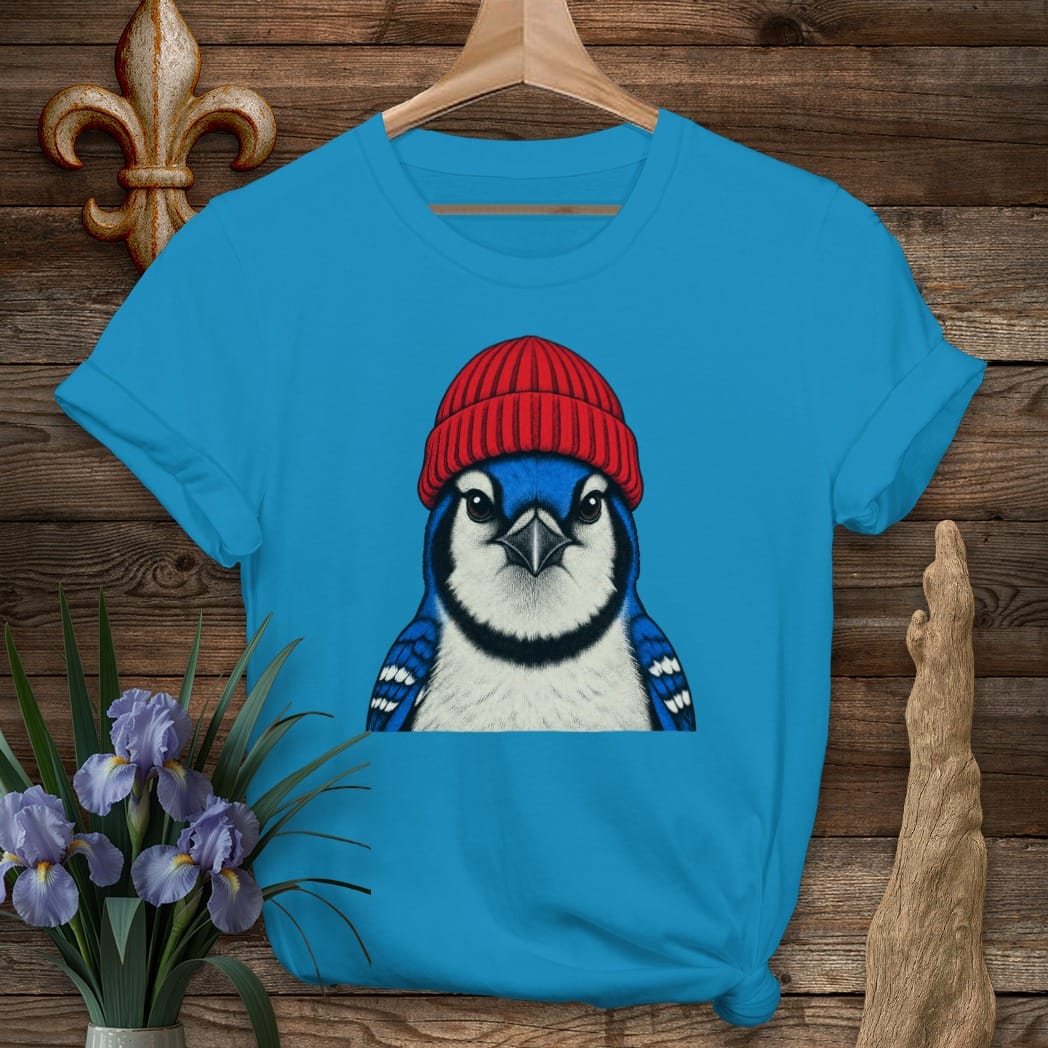 S / Sapphire Louisiana Didn't Leave Winter T-Shirt by Laissez Faire Wear