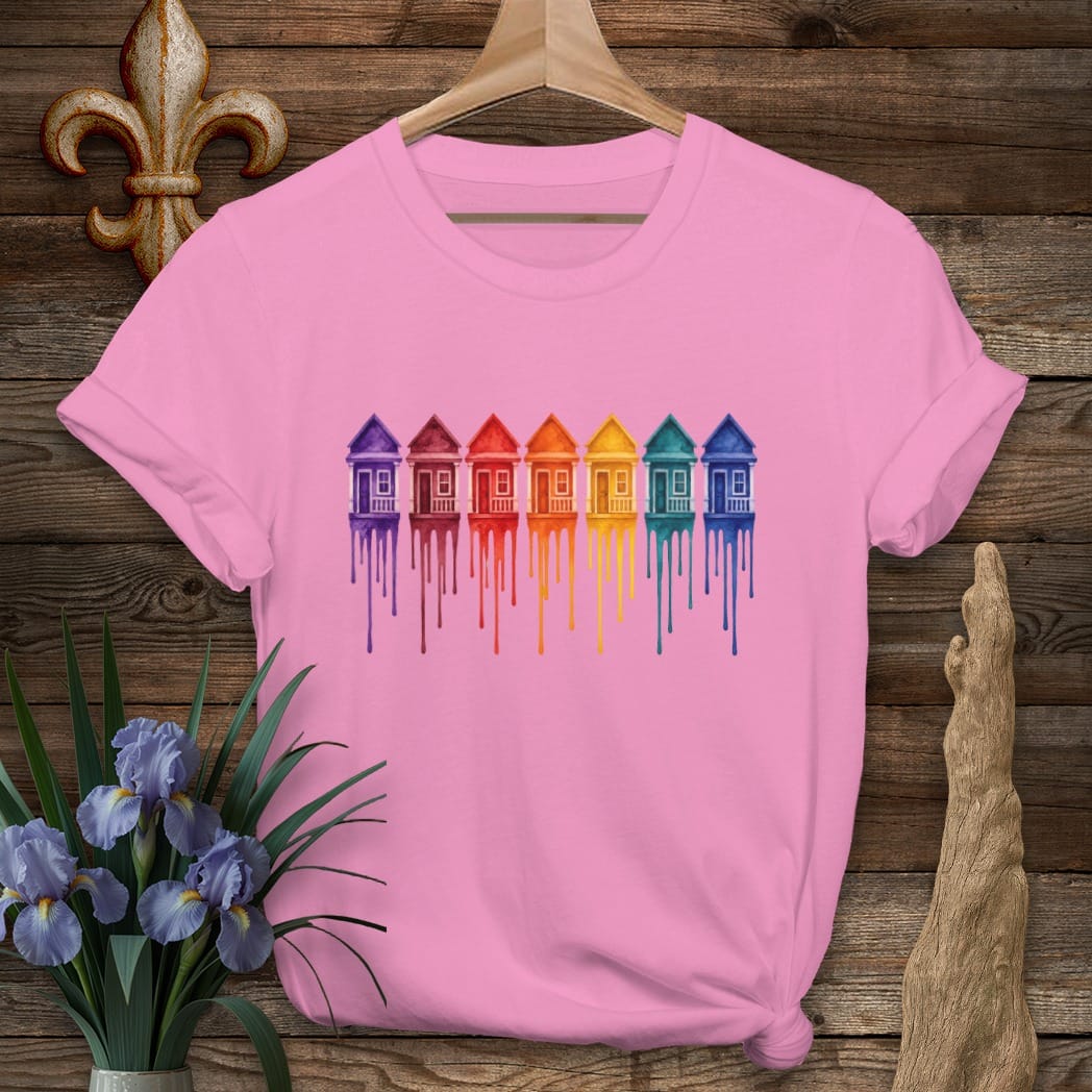 S / Azalea Louisiana Dripping Row Homes T-Shirt by Laissez Faire Wear