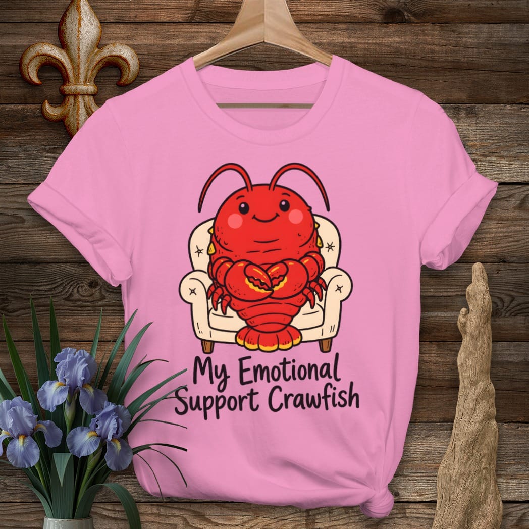 S / Azalea Louisiana Emotional Support Crawfish T-Shirt by Laissez Faire Wear