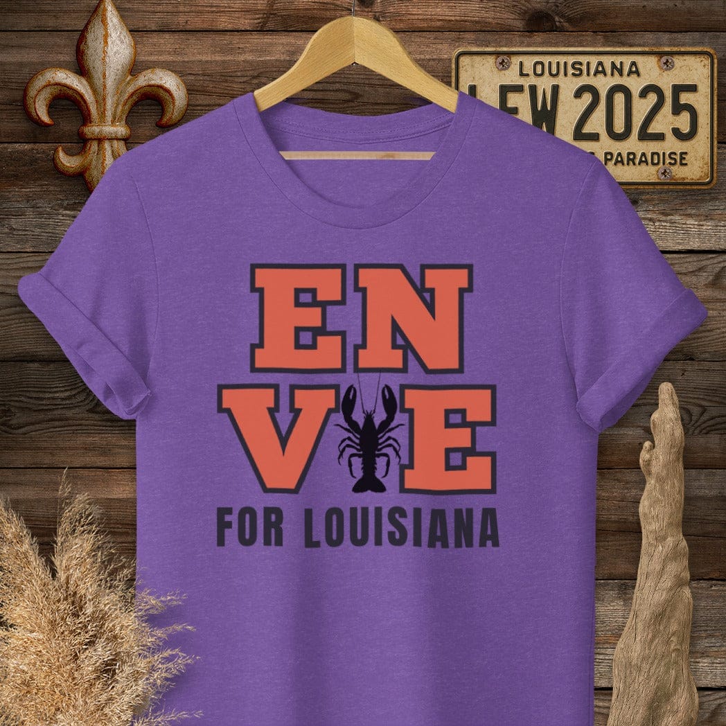 S / Heather Purple Louisiana Envie for Louisiana T-Shirt by Laissez Faire Wear