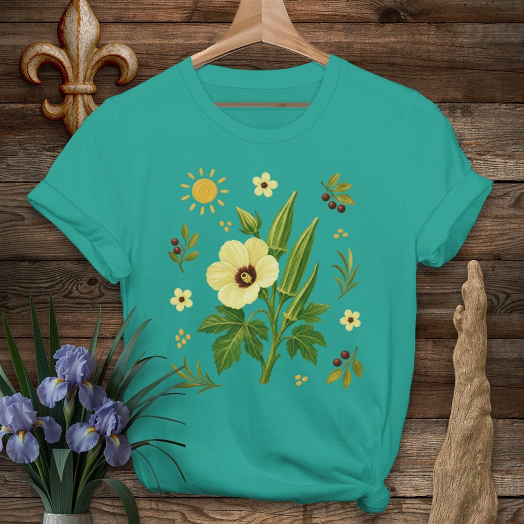 S / Jade Dome Louisiana Essential Okra T-Shirt by Laissez Faire Wear