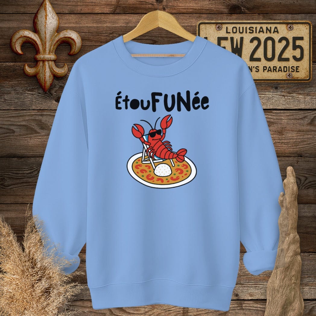 S / Carolina Blue Louisiana EtouFUNee Sweatshirt by Laissez Faire Wear