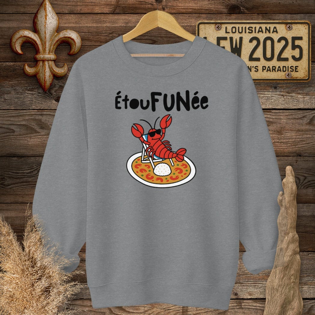 S / Graphite Heather Louisiana EtouFUNee Sweatshirt by Laissez Faire Wear