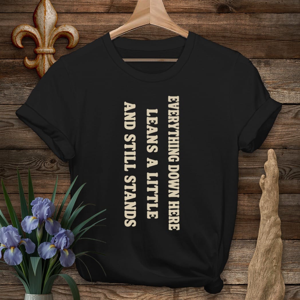 S / Black Louisiana Everything Here Leans T-Shirt by Laissez Faire Wear