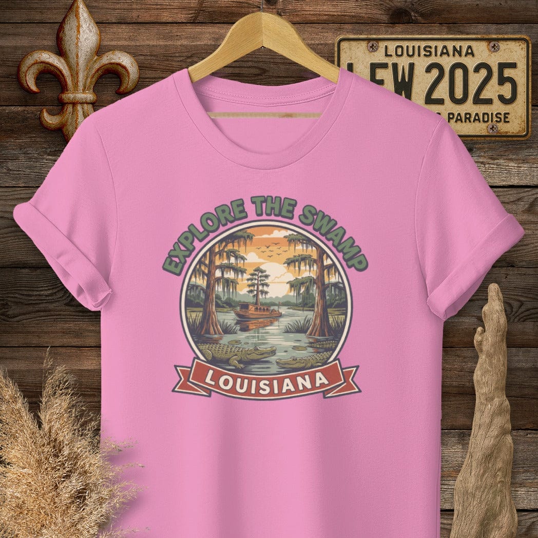 S / Azalea Louisiana Explore the Swamp T-Shirt by Laissez Faire Wear