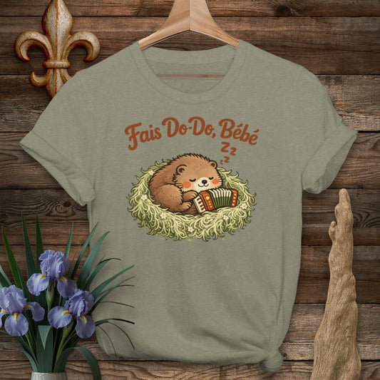 S / Heather Military Green Louisiana Fais Do Do Bebe T-Shirt by Laissez Faire Wear
