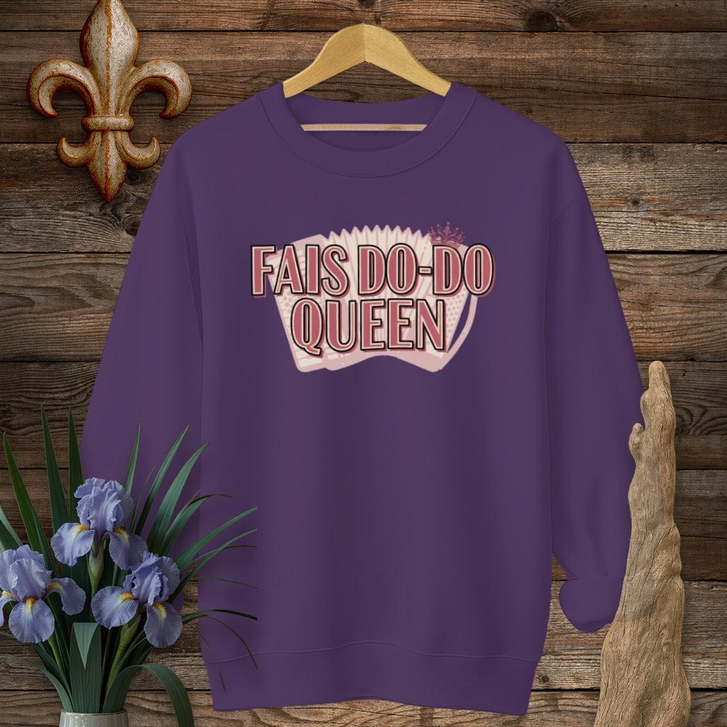 S / Purple Louisiana Fais Do-Do Queen Sweatshirt by Laissez Faire Wear