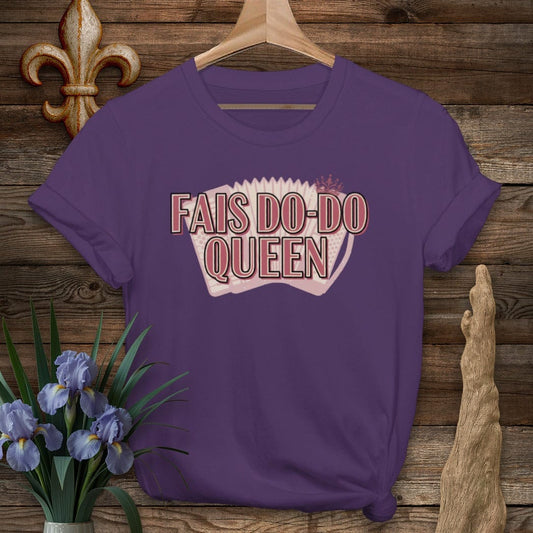 S / Purple Louisiana Fais Do-Do Queen T-Shirt by Laissez Faire Wear