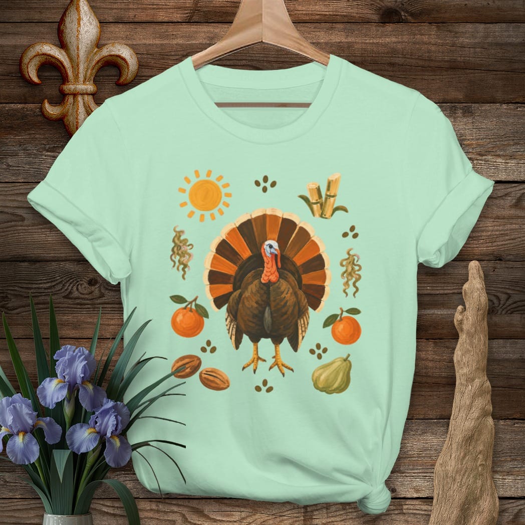 S / Mint Green Louisiana Fall Blessings T-Shirt by Laissez Faire Wear