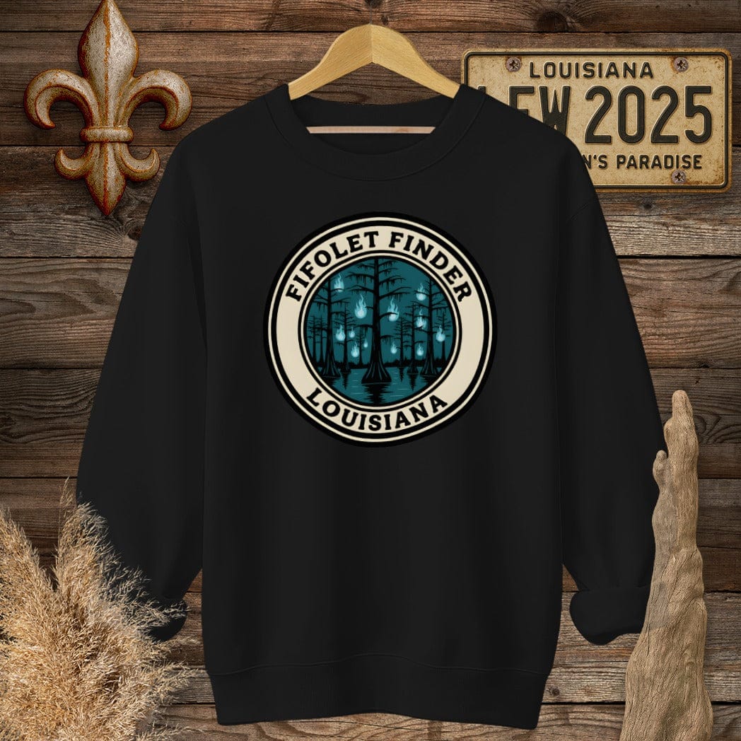 S / Black Louisiana Fifolet Finder Sweatshirt by Laissez Faire Wear