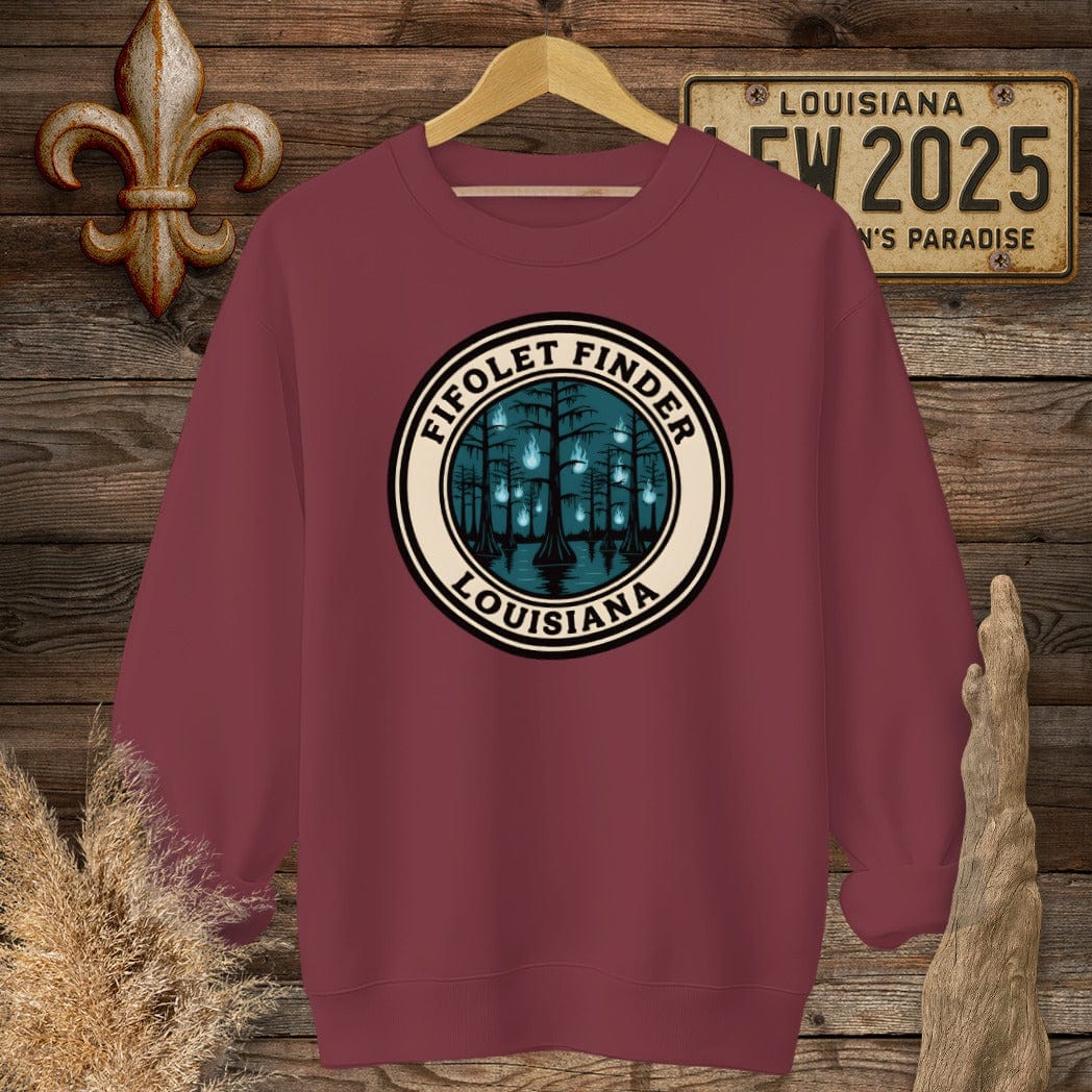 S / Garnet Louisiana Fifolet Finder Sweatshirt by Laissez Faire Wear