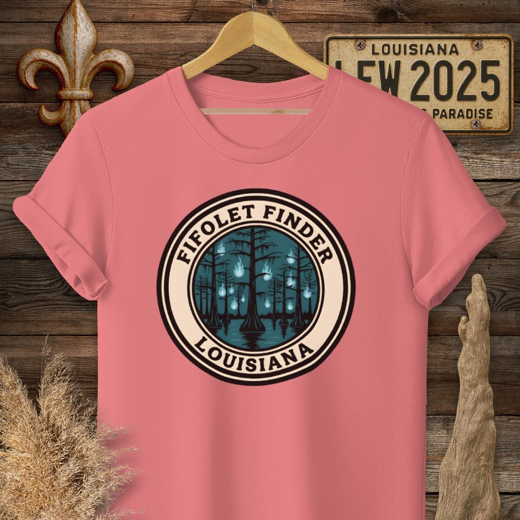 S / Coral Silk Louisiana Fifolet Finder T-Shirt by Laissez Faire Wear