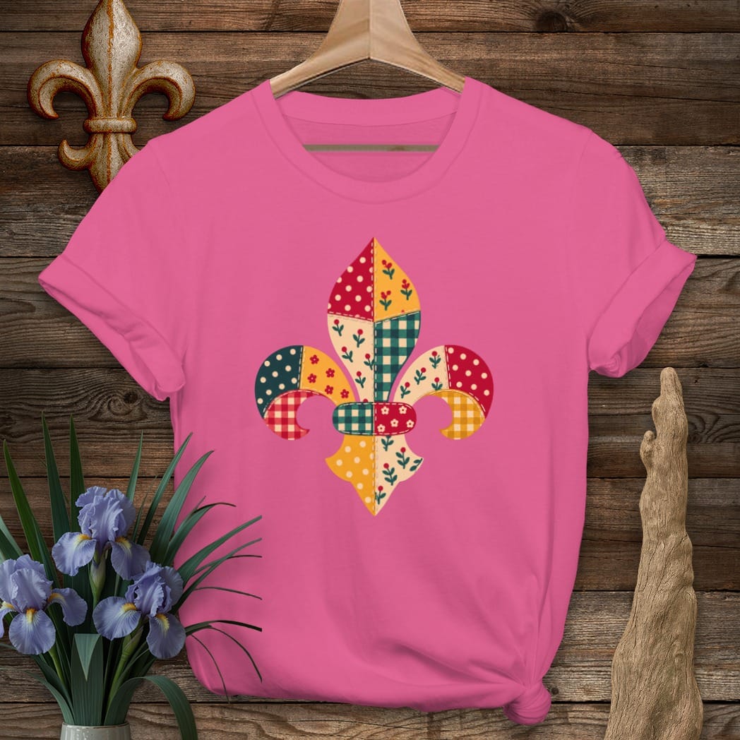 S / Heliconia Louisiana Fleur Calico T-Shirt by Laissez Faire Wear