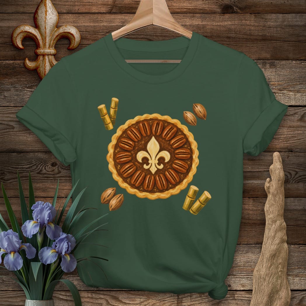 S / Forest Green Louisiana Fleur de pie T-Shirt by Laissez Faire Wear