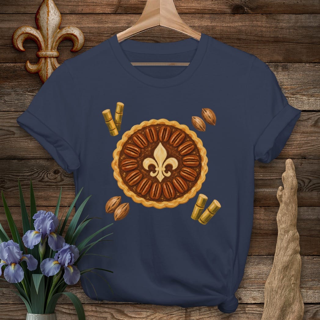 S / Navy Louisiana Fleur de pie T-Shirt by Laissez Faire Wear