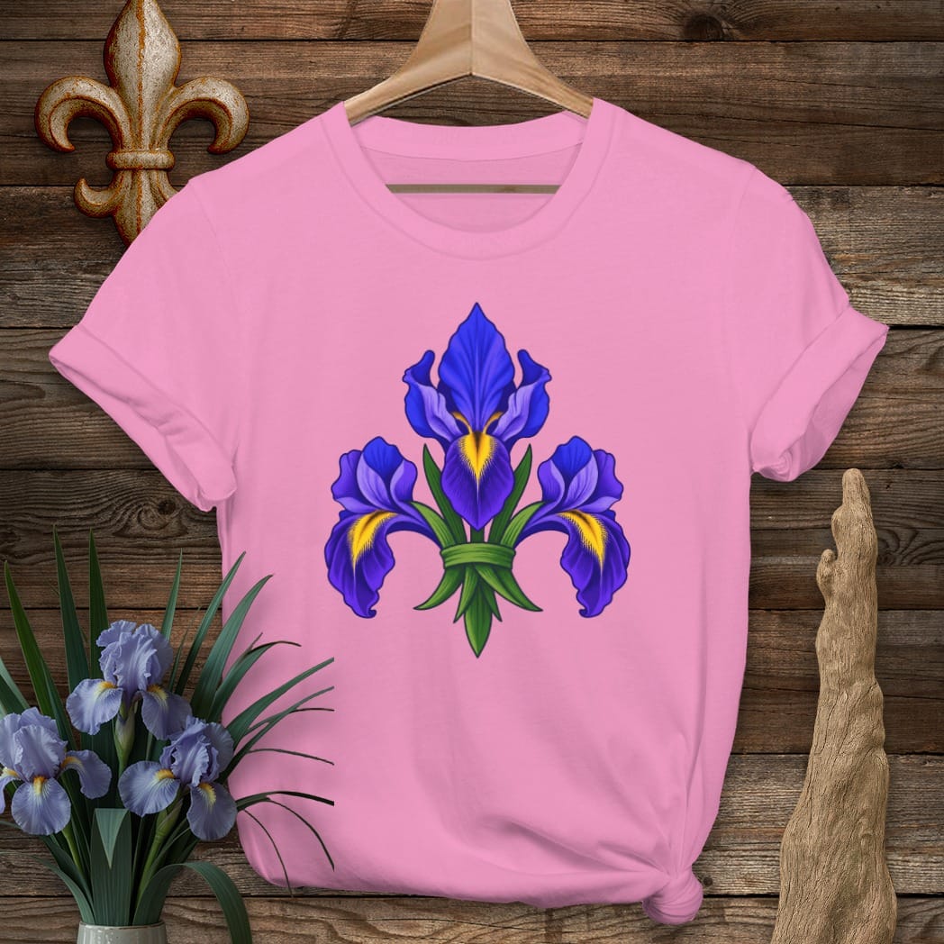 S / Azalea Louisiana Fleur of Irises T-Shirt by Laissez Faire Wear