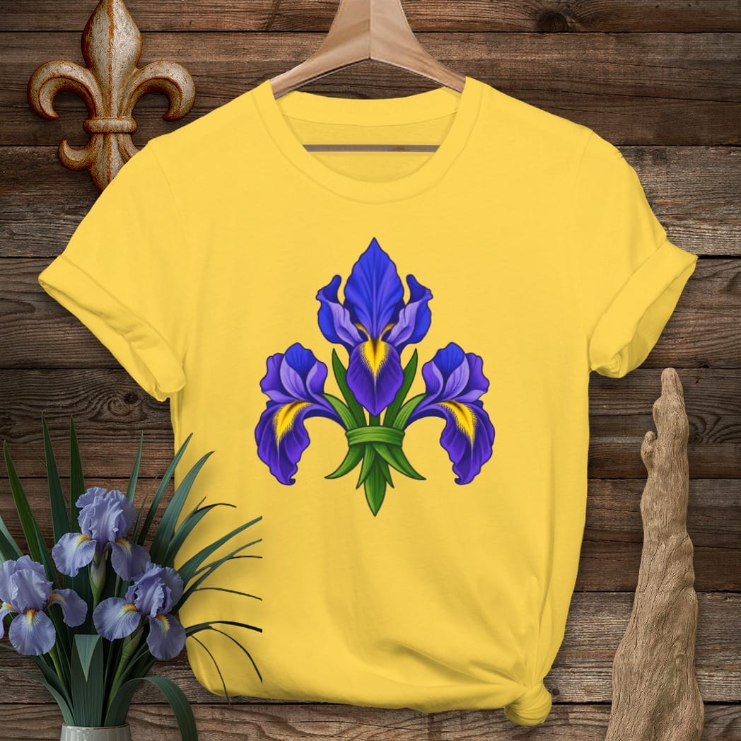 S / Daisy Louisiana Fleur of Irises T-Shirt by Laissez Faire Wear