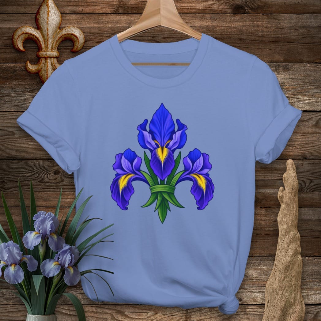 S / Iris Louisiana Fleur of Irises T-Shirt by Laissez Faire Wear