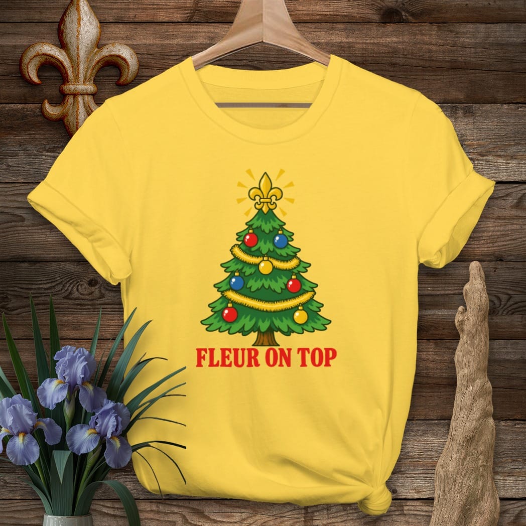 S / Daisy Louisiana Fleur on Top T-Shirt by Laissez Faire Wear