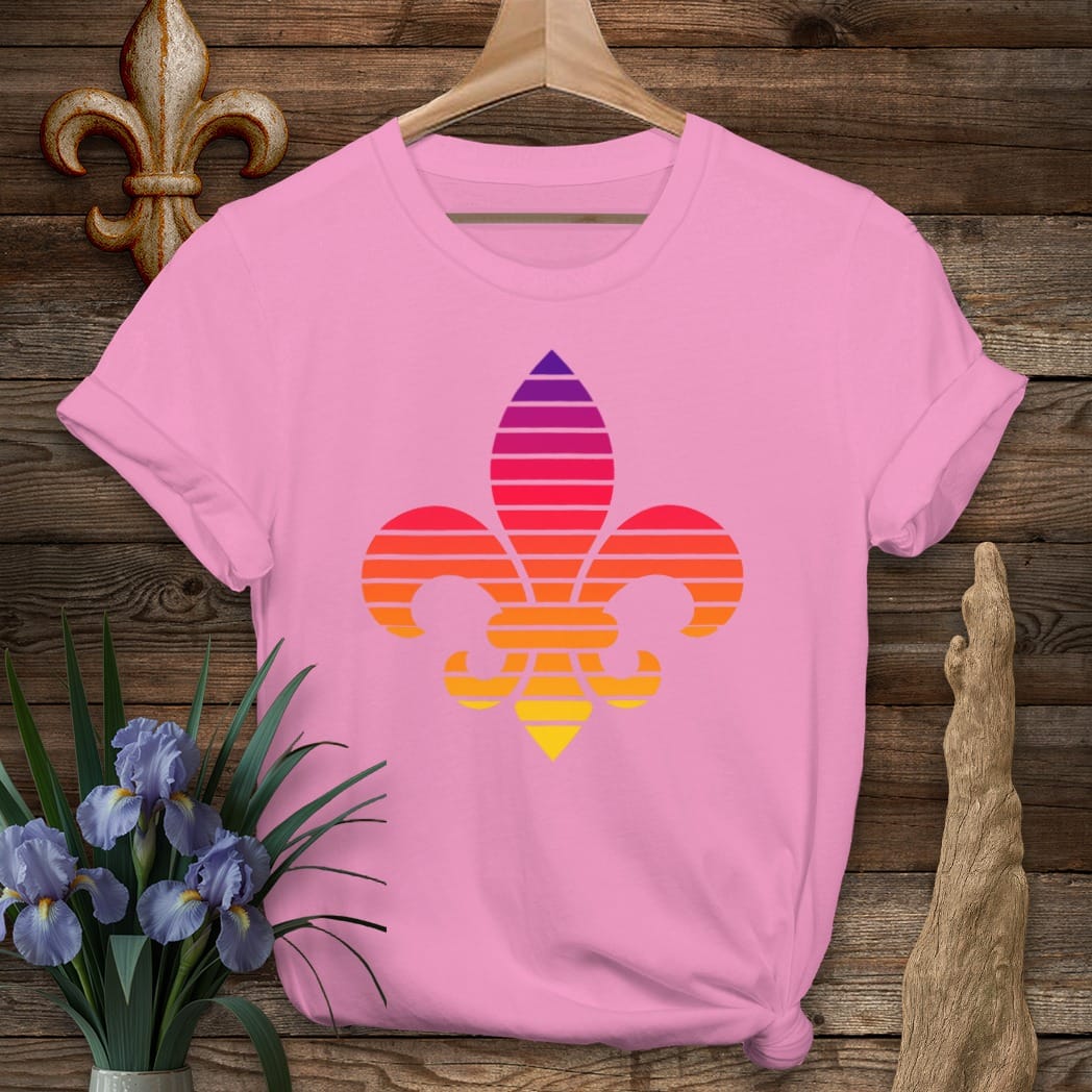 S / Azalea Louisiana Fleur Sunset T-Shirt by Laissez Faire Wear