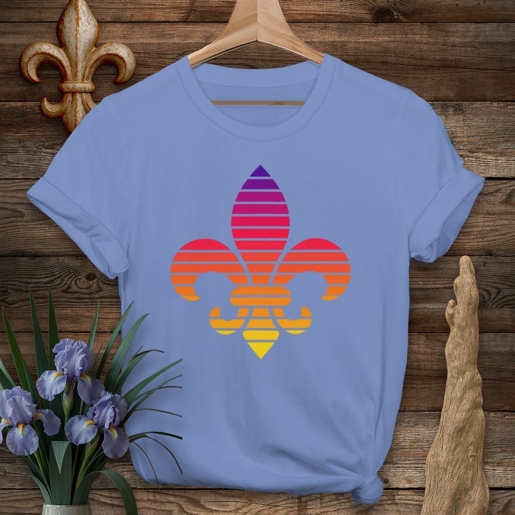 S / Iris Louisiana Fleur Sunset T-Shirt by Laissez Faire Wear