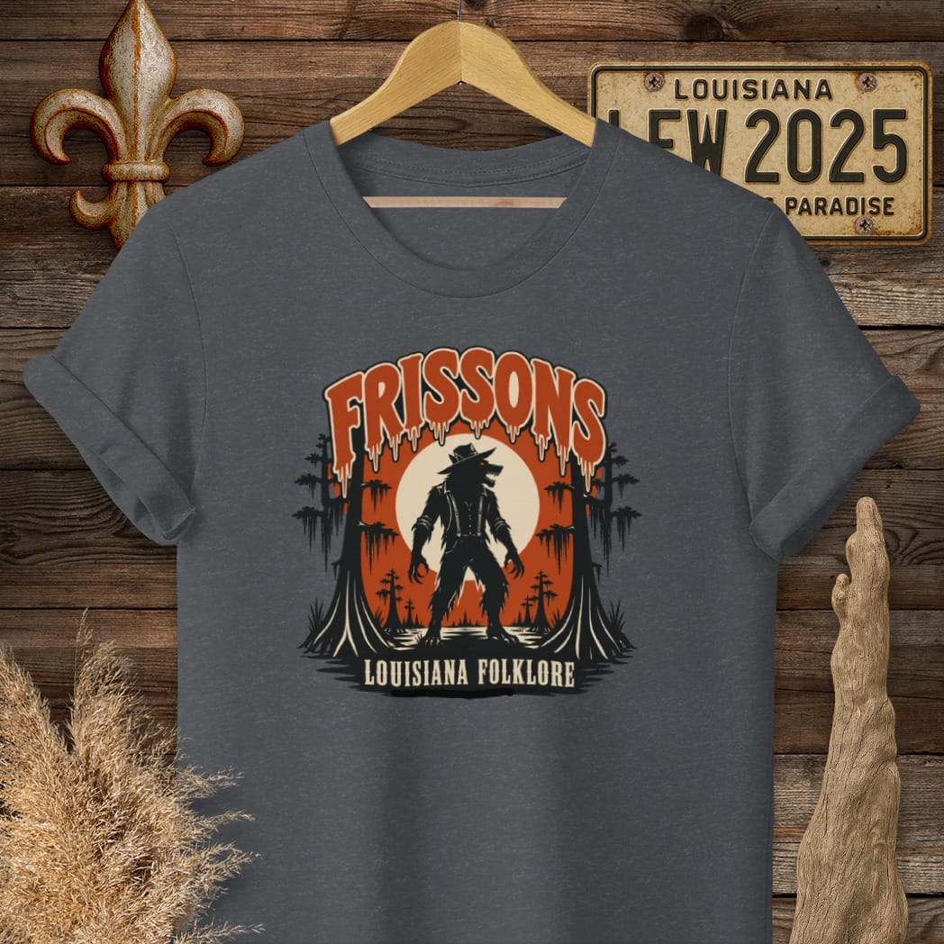 S / Dark Heather Grey Louisiana Frissons T-Shirt by Laissez Faire Wear