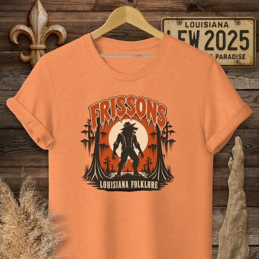 S / Heather Orange Louisiana Frissons T-Shirt by Laissez Faire Wear