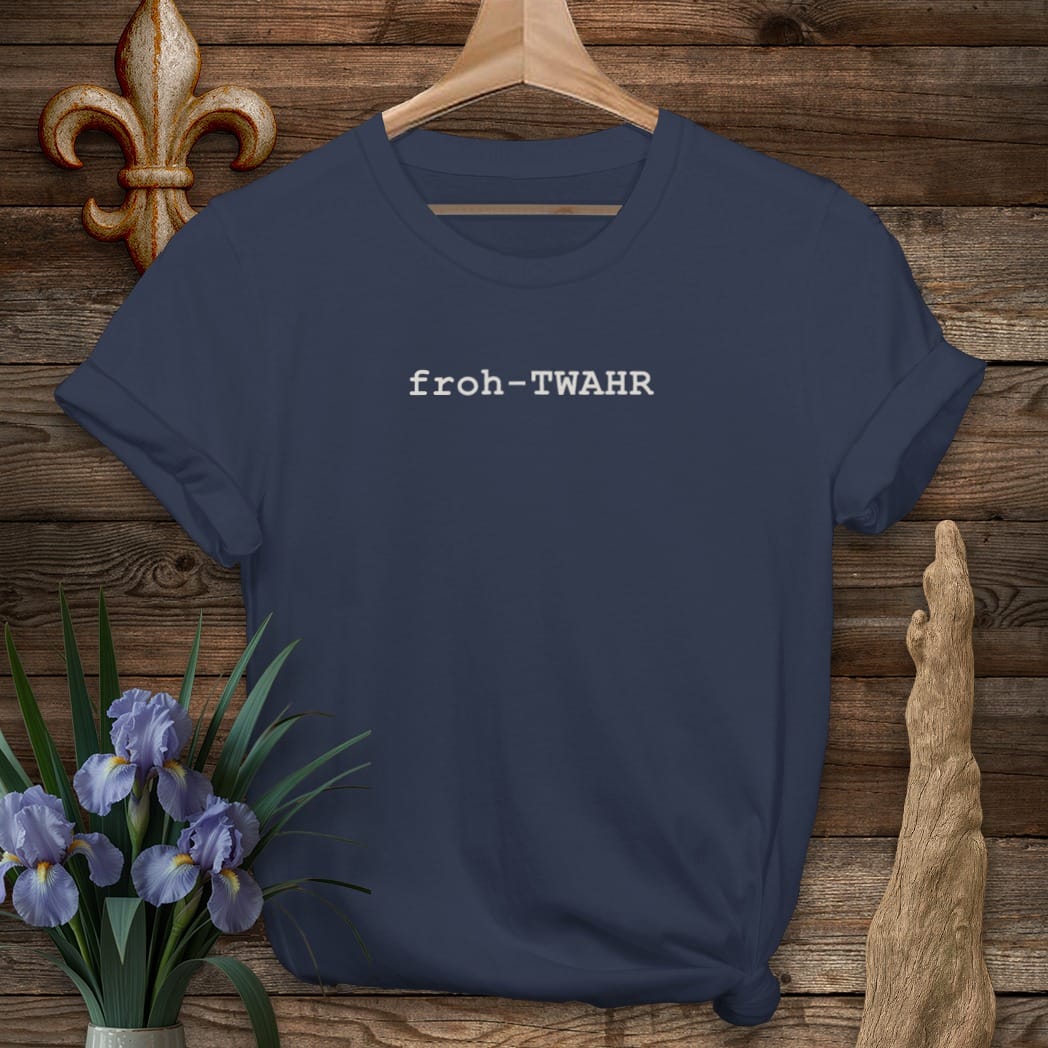 S / Navy Louisiana Frottoir Pronunciation T-Shirt by Laissez Faire Wear