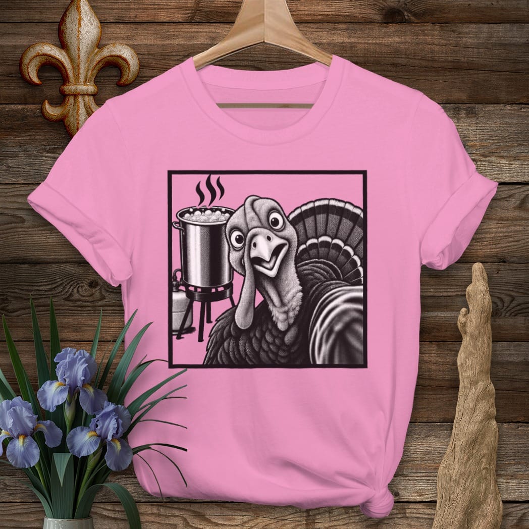 S / Azalea Louisiana Fryer Selfie T-Shirt by Laissez Faire Wear
