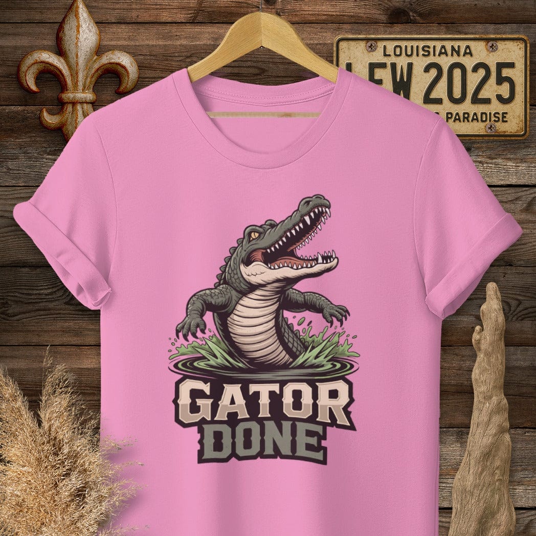 S / Azalea Louisiana Gator Done T-Shirt by Laissez Faire Wear