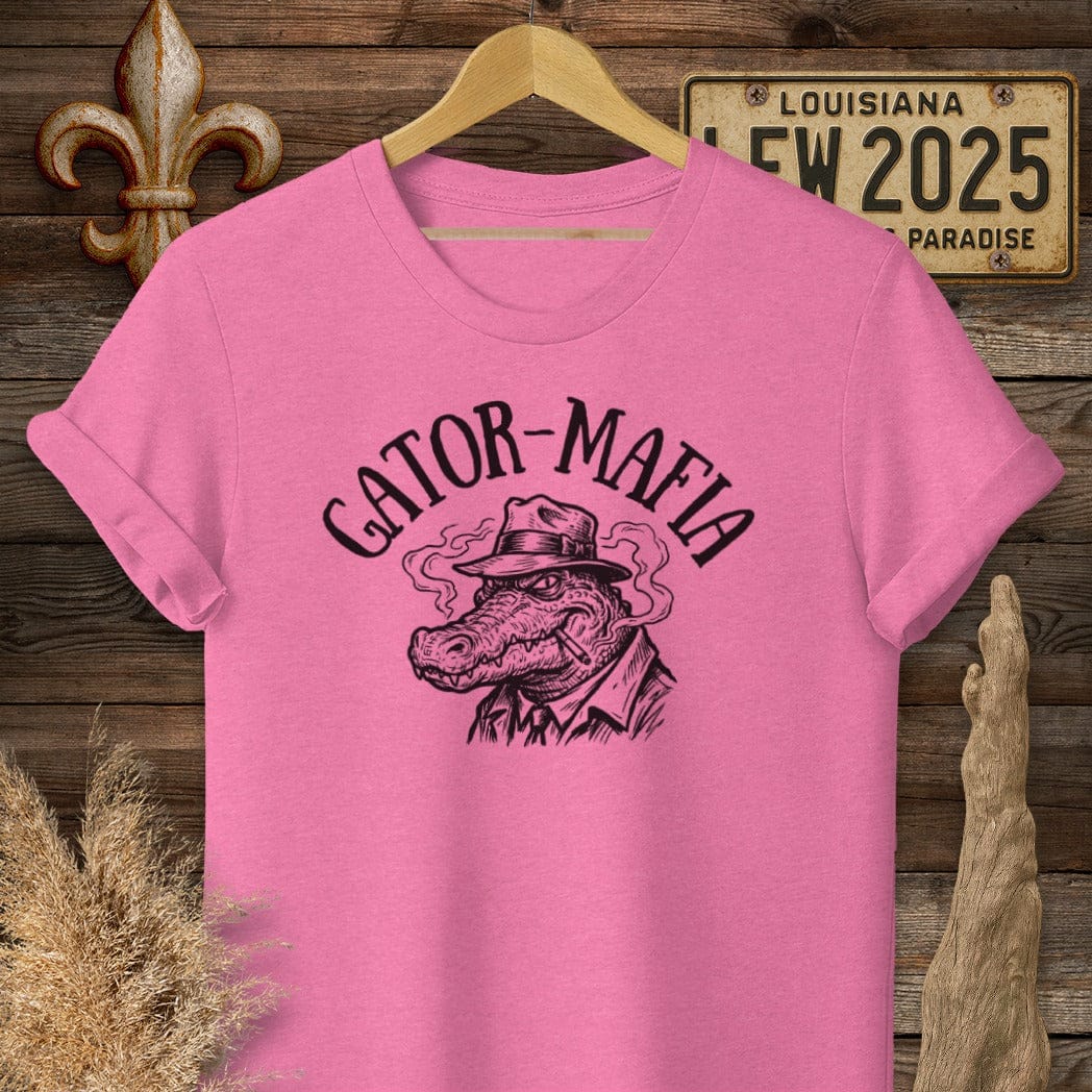 S / Heather Heliconia Louisiana Gator Mafia T-Shirt by Laissez Faire Wear
