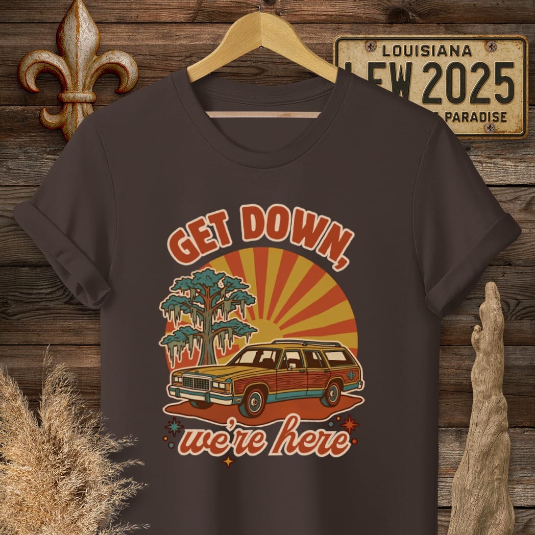 S / Dark Chocolate Louisiana Get Down T-Shirt by Laissez Faire Wear