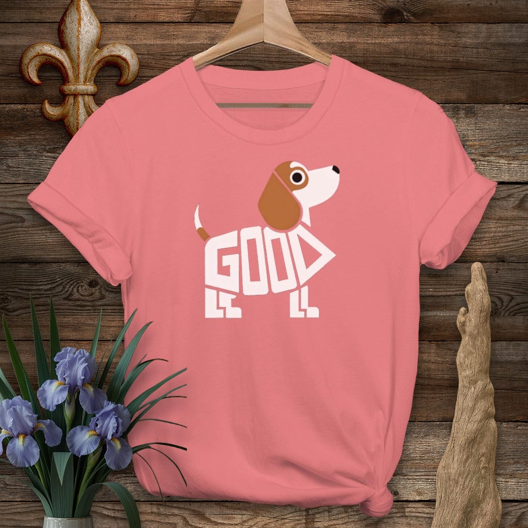 S / Coral Silk Louisiana Good Little Dog T-Shirt by Laissez Faire Wear