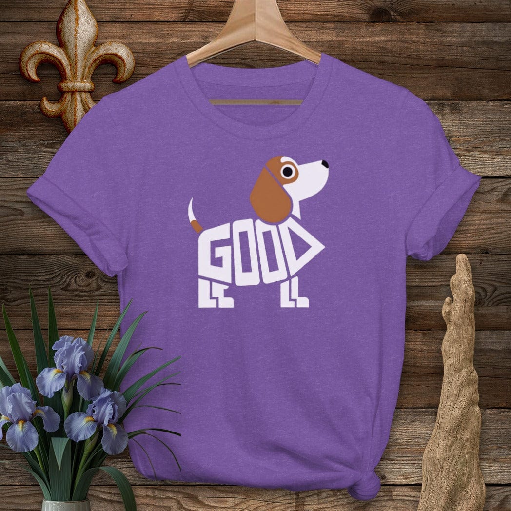 S / Heather Purple Louisiana Good Little Dog T-Shirt by Laissez Faire Wear