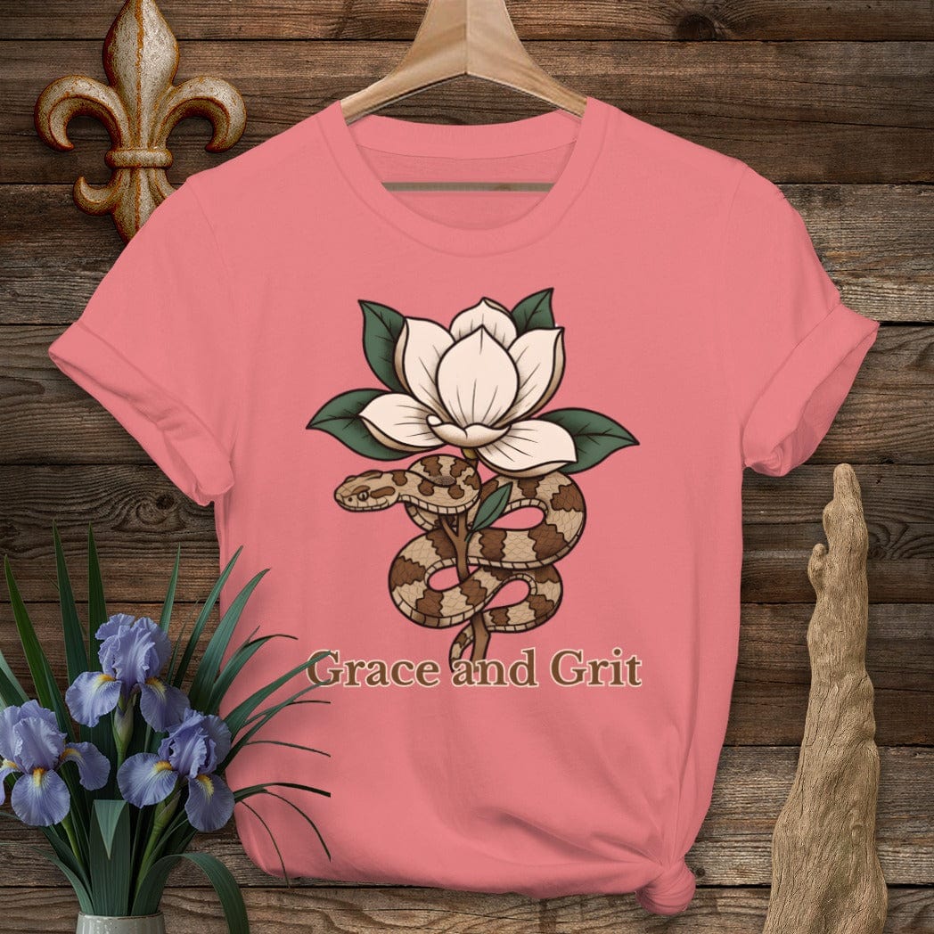 S / Coral Silk Louisiana Grace & Grit T-Shirt by Laissez Faire Wear