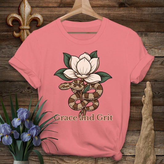 S / Coral Silk Louisiana Grace & Grit T-Shirt by Laissez Faire Wear