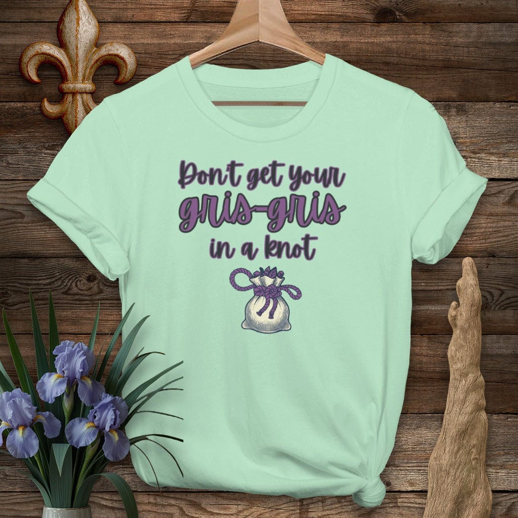 S / Mint Green Louisiana Gris-gris in a Knot T-Shirt by Laissez Faire Wear