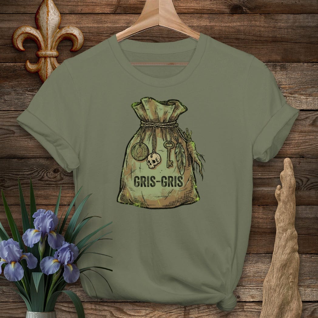 S / Military Green Louisiana Gris-Gris T-Shirt by Laissez Faire Wear