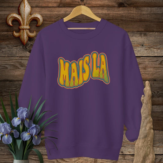 S / Purple Louisiana Groovy Mais La Sweatshirt by Laissez Faire Wear