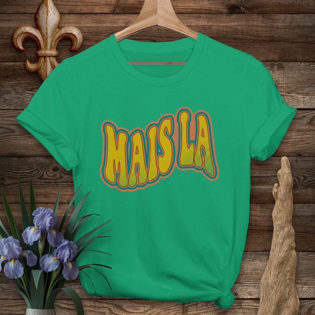 S / Kelly Green Louisiana Groovy Mais La T-Shirt by Laissez Faire Wear