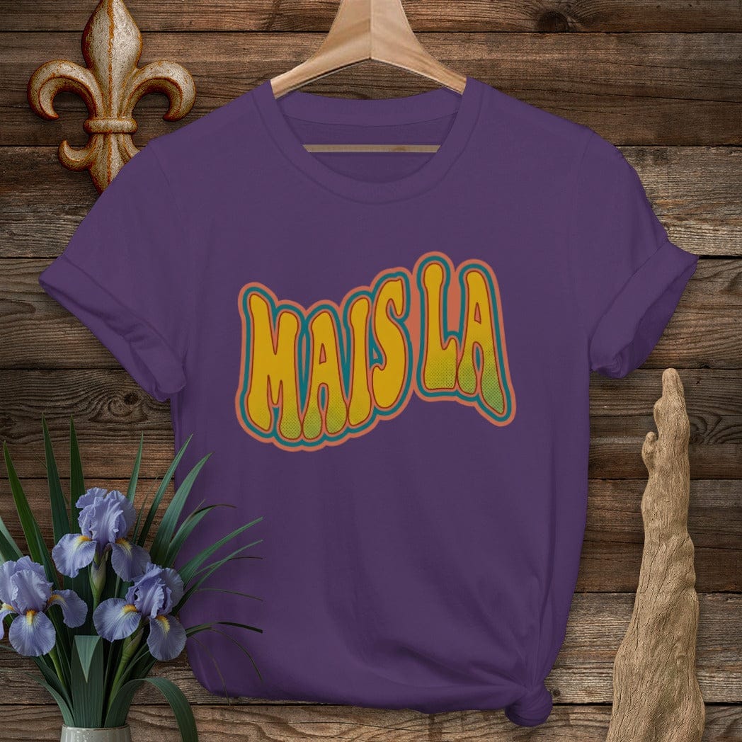 S / Purple Louisiana Groovy Mais La T-Shirt by Laissez Faire Wear