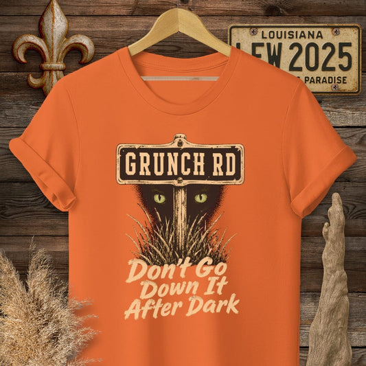 S / Orange Louisiana Grunch Road T-Shirt by Laissez Faire Wear