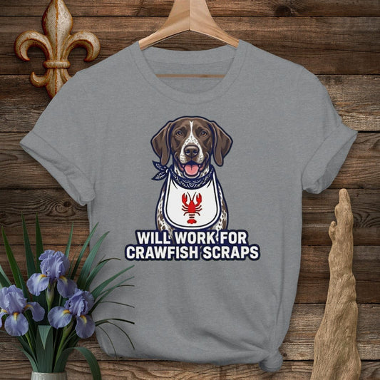 S / Graphite Heather Louisiana GSP Crawfish Scraps T-Shirt by Laissez Faire Wear