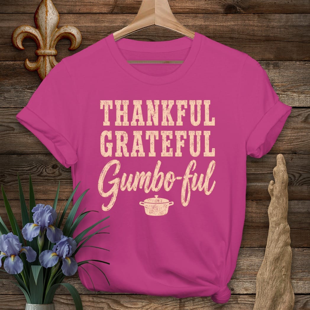 S / Antique Heliconia Louisiana Gumbo-ful T-Shirt by Laissez Faire Wear