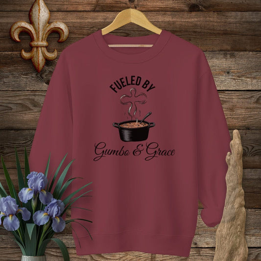 S / Garnet Louisiana Gumbo & Grace sweatshirt by Laissez Faire Wear