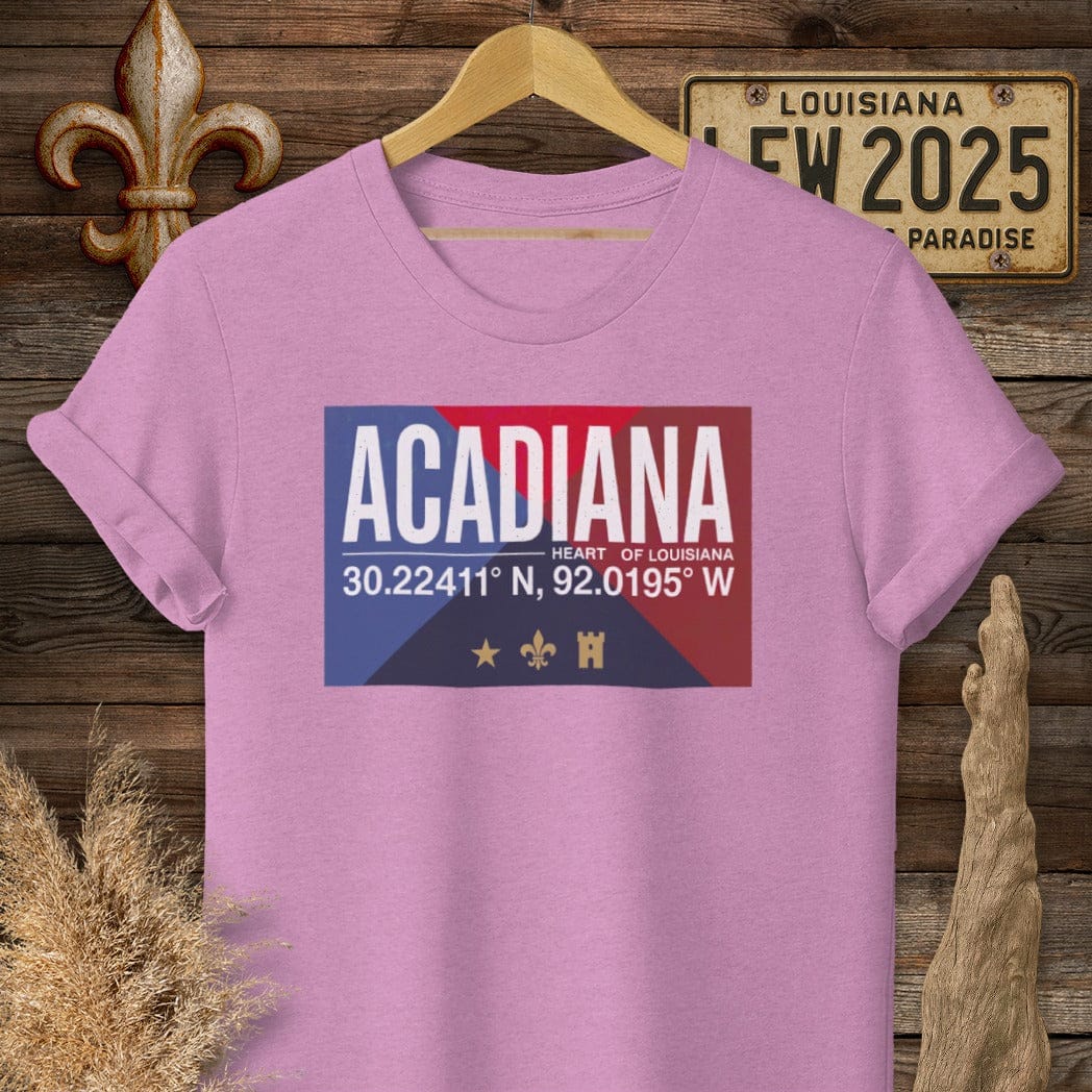 S / Heather Radiant Orchid Louisiana Heart of Louisiana T-Shirt by Laissez Faire Wear