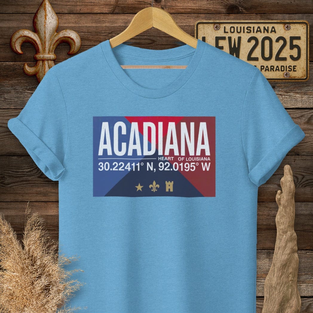 S / Heather Sapphire Louisiana Heart of Louisiana T-Shirt by Laissez Faire Wear