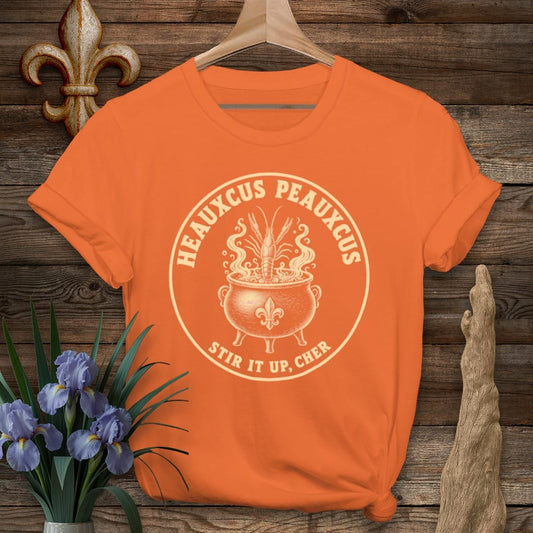 S / Orange Louisiana Heauxcus Peauxcus - Stir it Up T-Shirt by Laissez Faire Wear