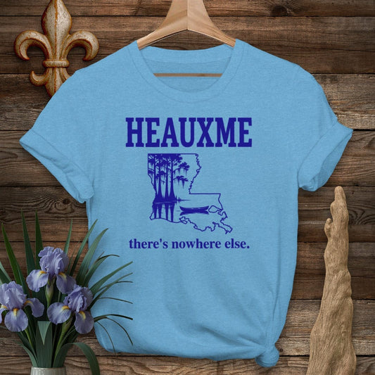 S / Heather Sapphire Louisiana Heauxme T-Shirt by Laissez Faire Wear