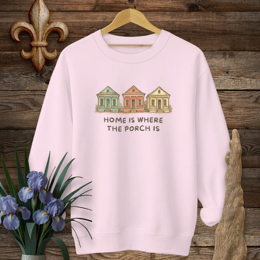 S / Light Pink Louisiana Home Sweatshirt by Laissez Faire Wear